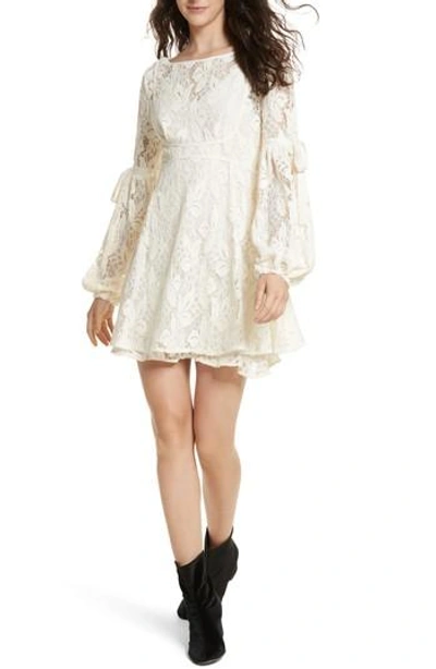 ivory aline dress Ivory Aline Wedding Dress with Lace Sleeves main image 1