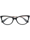 Dolce & Gabbana Cat-eye Frame Glasses In Black