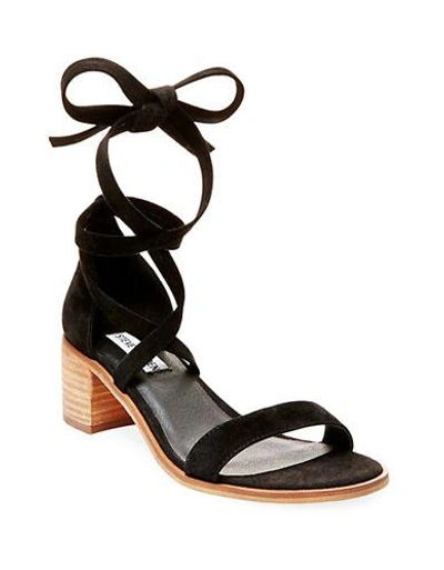 Steve Madden Rizza Strappy Block Heel Sandals-black | ModeSens