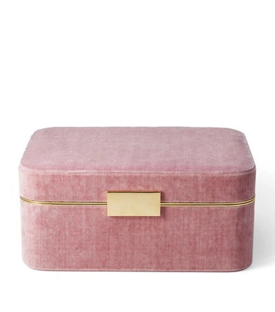 Aerin Beauvais Velvet Jewellery Box In Pink