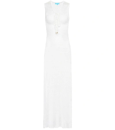 Melissa Odabash Kourtney Sleeveless Eyelet-knit Maxi Dress In Cream