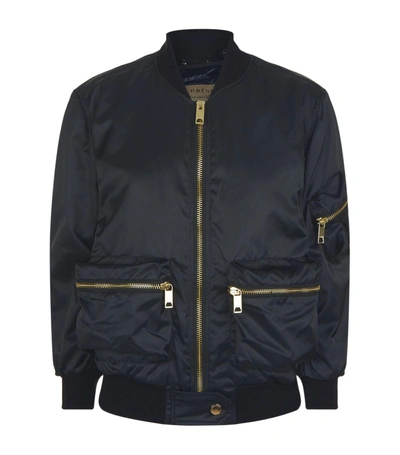 Burberry Double Layer Bomber Jacket In Black