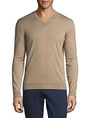 boss v neck sweater