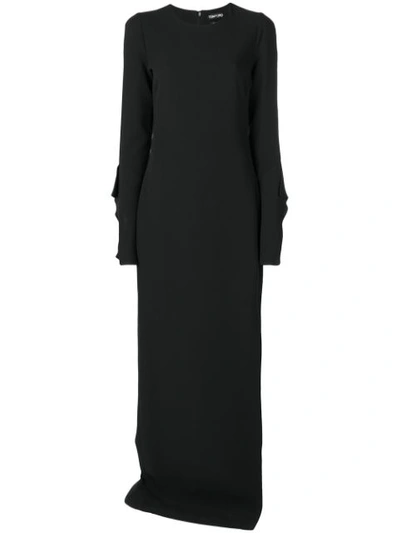 Tom Ford Split-sleeve Column Gown