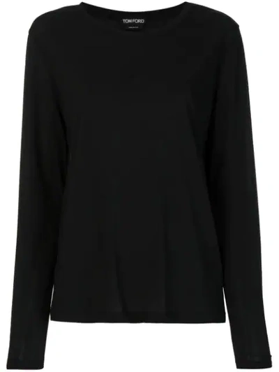 Tom Ford Long-sleeved T-shirt In Black