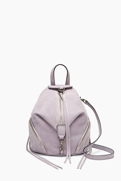 Rebecca Minkoff Mini Julian Nubuck Leather Convertible Backpack - Purple In Violino