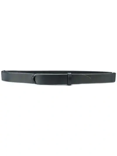Orciani Slim Loop-fastening Belt In Black