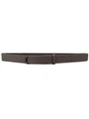 Orciani Slim Loop-fastening Belt In Brown