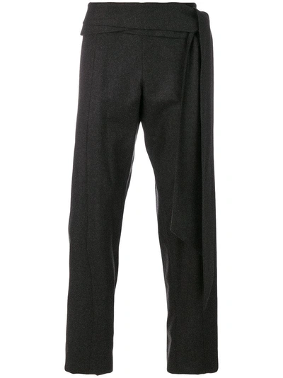 Chalayan Greek Belted Trousers In Grey
