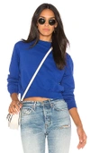 Cotton Citizen The Milan Cropped Sweatshirt In Cobalt