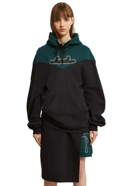 Back Opening Ceremony Insert Hoodie In Green