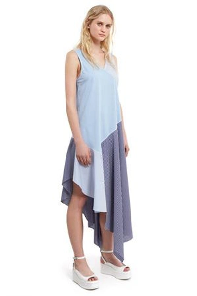 Opening Ceremony Cody Stripe Maxi Dress In Pale Blue