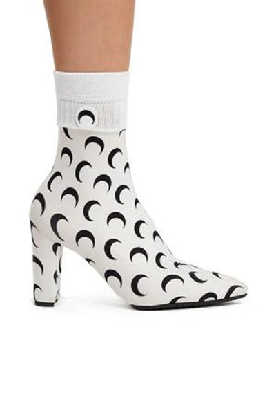 Marine Serre Opening Ceremony Crescent Moon Print Boots In Bronze