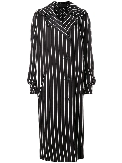 Haider Ackermann Black & White Stripe Morganite Dress