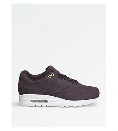 Nike Air Max 1 Leather Trainers In Port Wine White