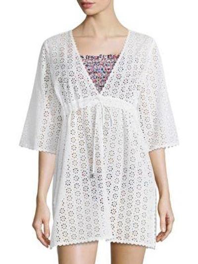 Tory Burch Broderie Anglaise Cotton Dress In White