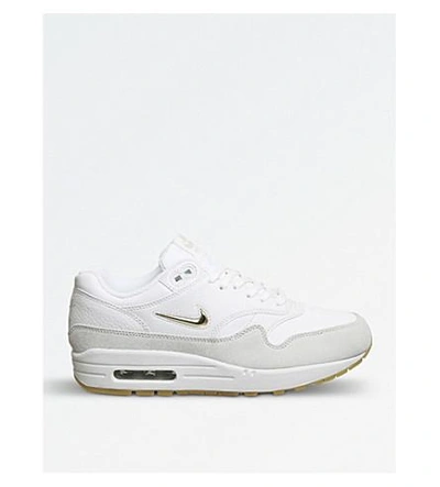 Nike Air Max Jewell Leather Trainers In Summit White Gold