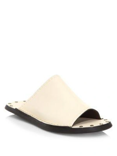 See By Chloé Studded Leather Slides In White