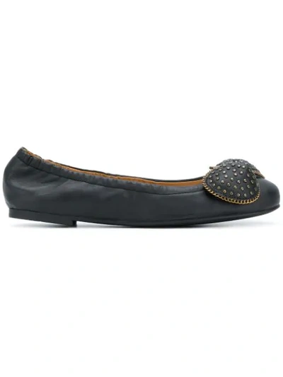 See By Chloé Women's Studded Leather Ballet Flats In Black