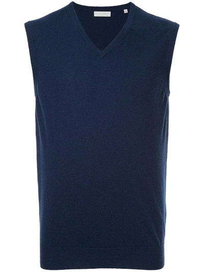 Gieves & Hawkes V-neck Vest In Blue