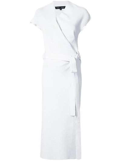 Proenza Schouler Knit Belted Wrap Dress - Grey