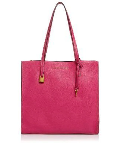 Marc Jacobs The Grind East/west Leather Tote In Hydrangea/gold