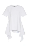 Goen J Paneled Jersey-poplin T-shirt In White