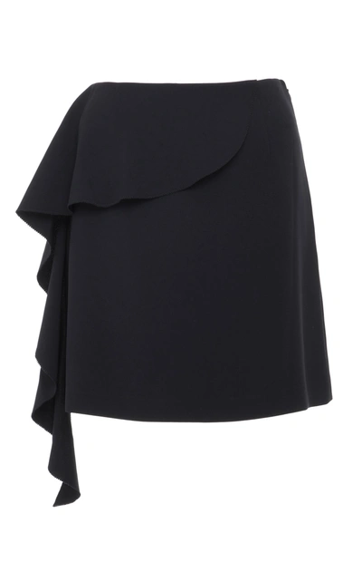 Goen J Asymmetric Ruffled Mini Skirt In Black