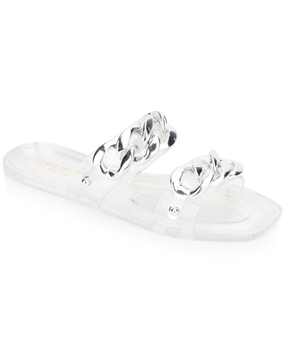 Kenneth Cole Women's Naveen Chain Jelly Sandals In Silver