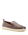 Toms Women's Deconstructed Alpargata Leather Slip-on Flats In Pewter Leather