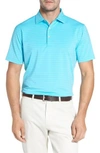 Peter Millar Halifax Striped Stretch Jersey Polo Shirt In Blue Fish