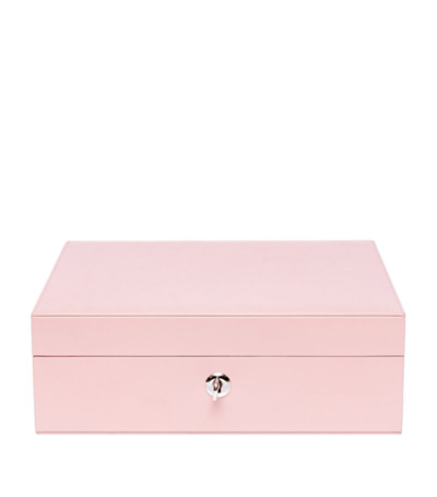 Rapport London Jessica Leather Jewelry Box In Blush