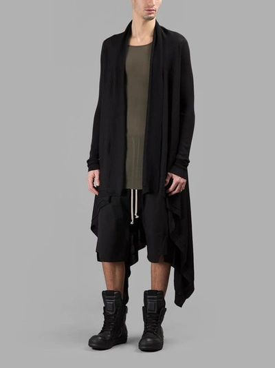 Rick Owens Open-front Cashmere Cardigan In 09 Black