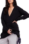 Free People Heart It Laces Sweater In Black
