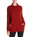 Theory Norman B Funnel Neck Cashmere Sweater In Tuscan Red