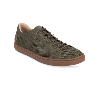 Unlisted Kenneth Cole  Men's Stand Textured-knit Lace-up Sneakers Men's Shoes In Olive