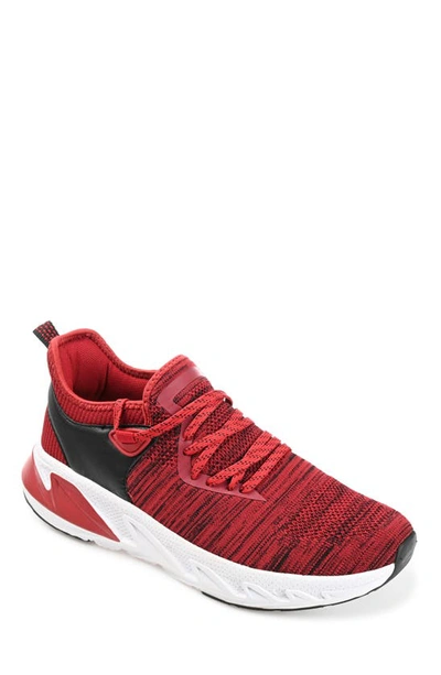 Vance Co. Men's Gibbs Knit Athleisure Sneakers Men's Shoes In Red