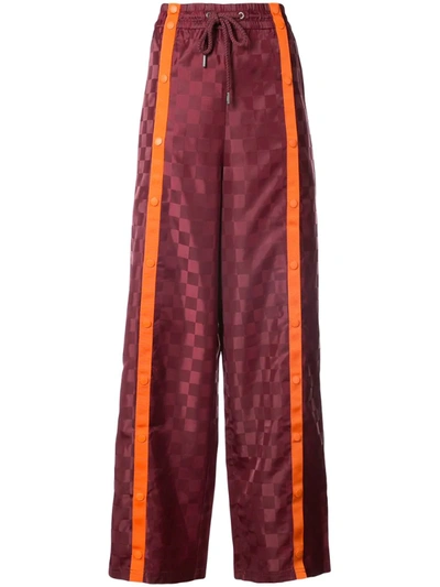 Fenty X Puma Fenty By Puma Front Tearaway Track Pants In Checkered & Plaid,orange,red