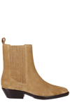Isabel Marant 40mm Delena Suede Ankle Boots In Taupe