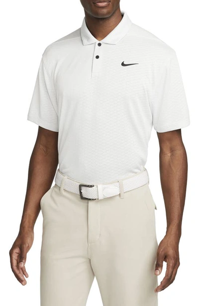 Nike Men's Dri-fit Vapor Striped Golf Polo In White