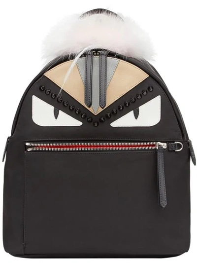 Fendi Faces Backpack In Black