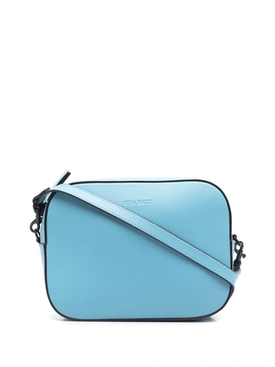 Nina Ricci Logo-debossed Leather Camera Bag In Blue