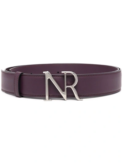 Nina Ricci Logo-buckle Leather Belt In Red