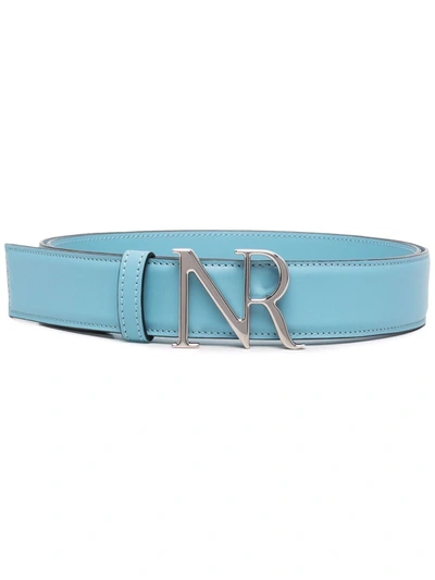 Nina Ricci Logo-buckle Leather Belt In Blue