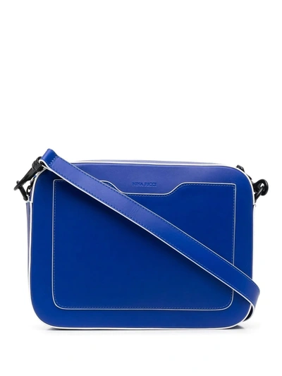 Nina Ricci Large Leather Camera Bag In Blue