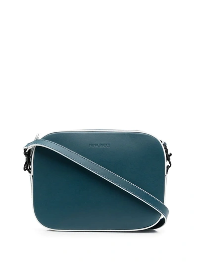 Nina Ricci Logo-debossed Leather Camera Bag In Blue