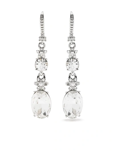 Marchesa Notte Crystal Drop Earrings In Silver
