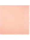Fendi Frayed Monogram Scarf In Pink