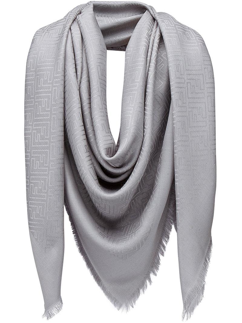 grey fendi scarf