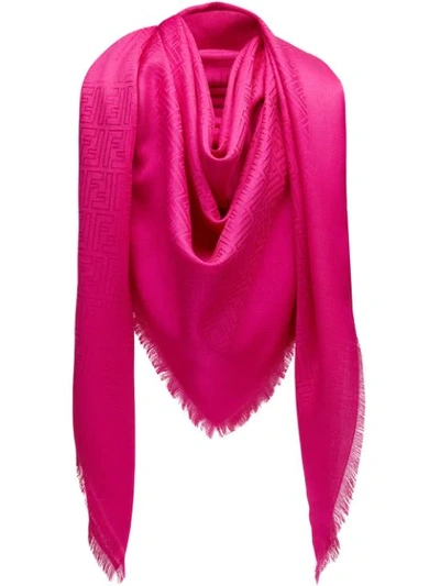 Fendi Monogram Print Scarf In Pink